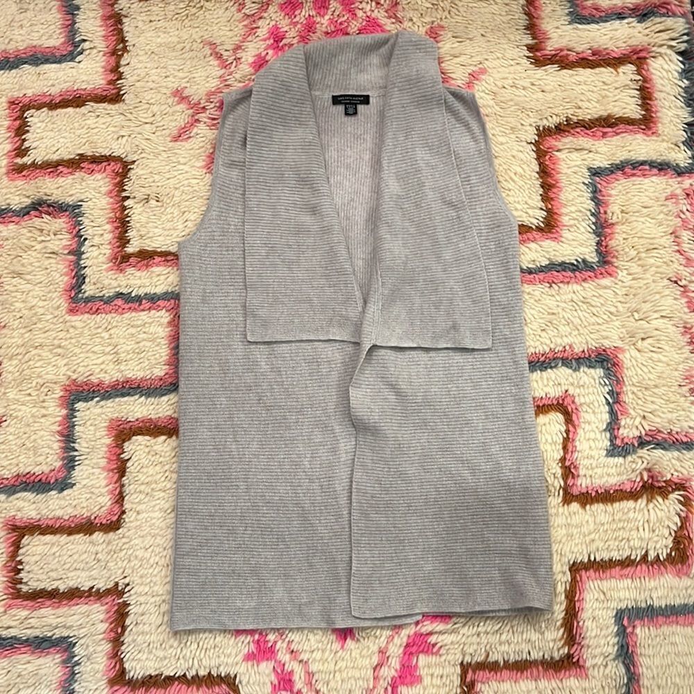 Saks Fifth Avenue Cashmere Sweater Vest Cardigan